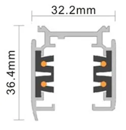 Dreiphasenstromschiene für LED Strahler 1 Meter