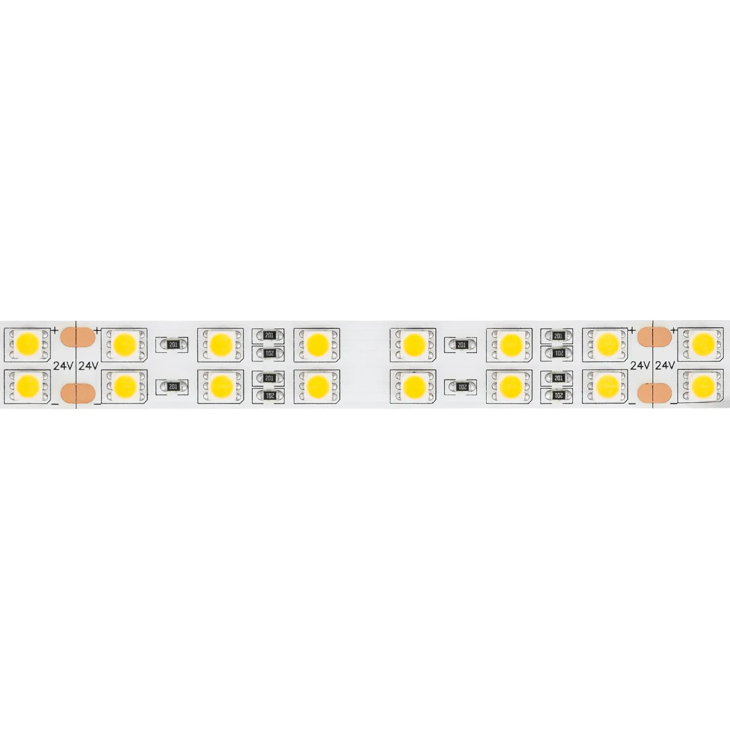 LED-Streifen 24V DC 120LED Doppelt Breit 5m IP20