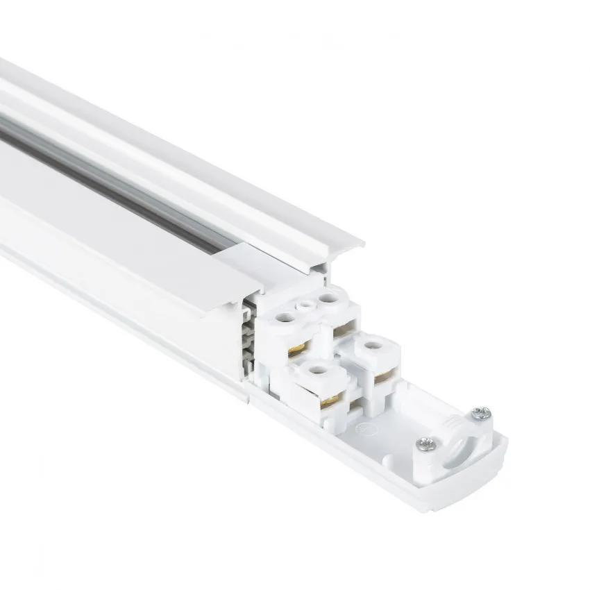 3-Phasenstromschiene Einbau für LED-Strahler 1 Meter Weiss