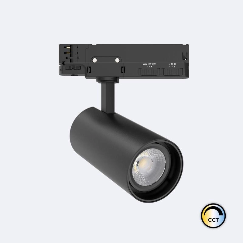 foco-carril-led-trifasico-30w-fasano-cct-no-flicker-regulable-dali-negro