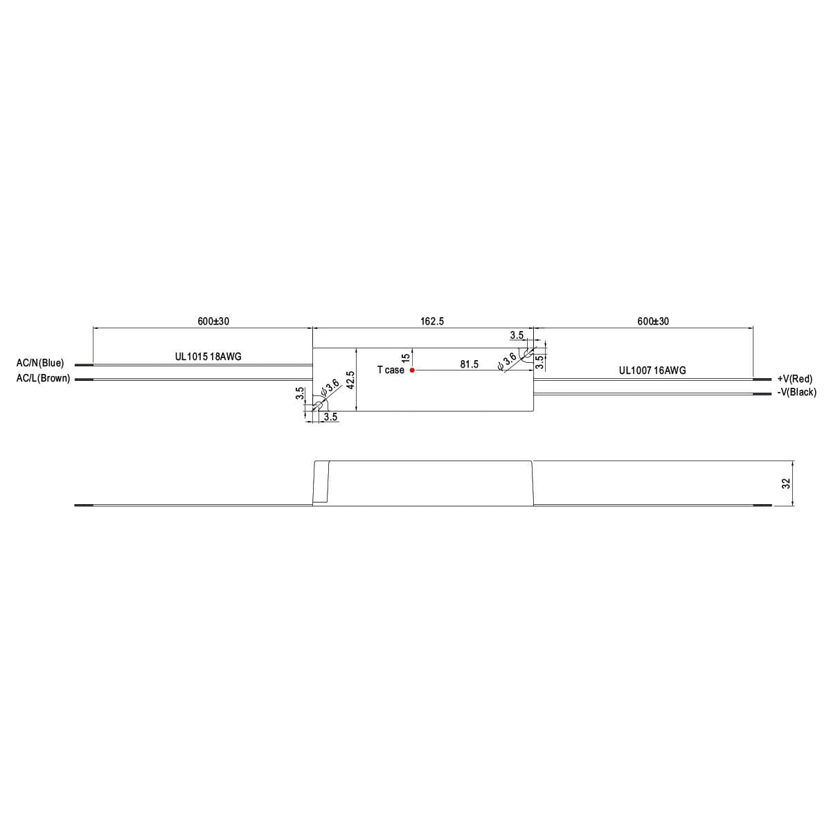Alimentation LED Mean Well LPV-60-24 60W 24V 2.5A IP67-4