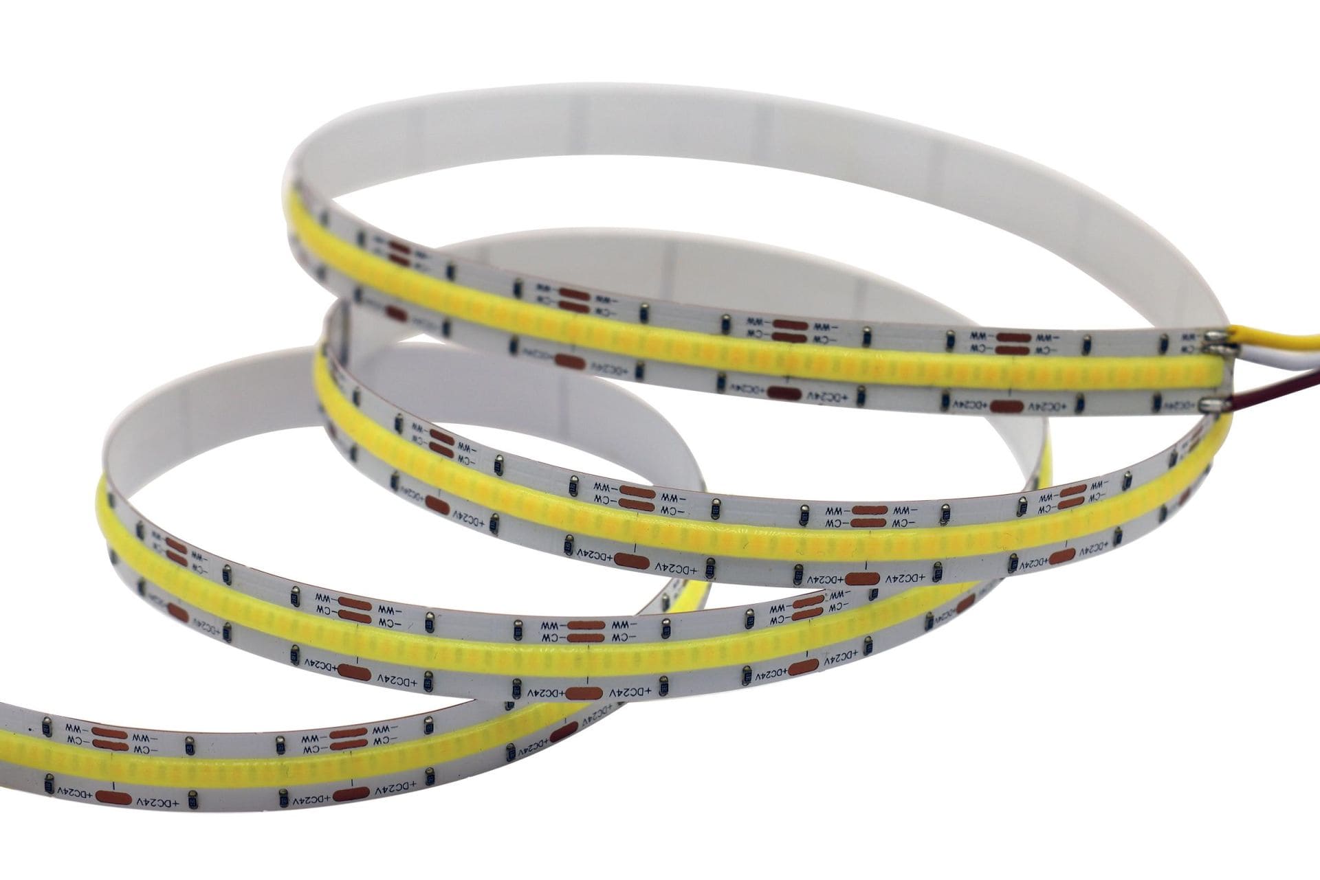 COBCCTFullSpectrum24VLEDStreifen5M8Wm640LEDm10mmIP20LichtfarbeeinstellbarAmber-Kaltwei2300-6500K-