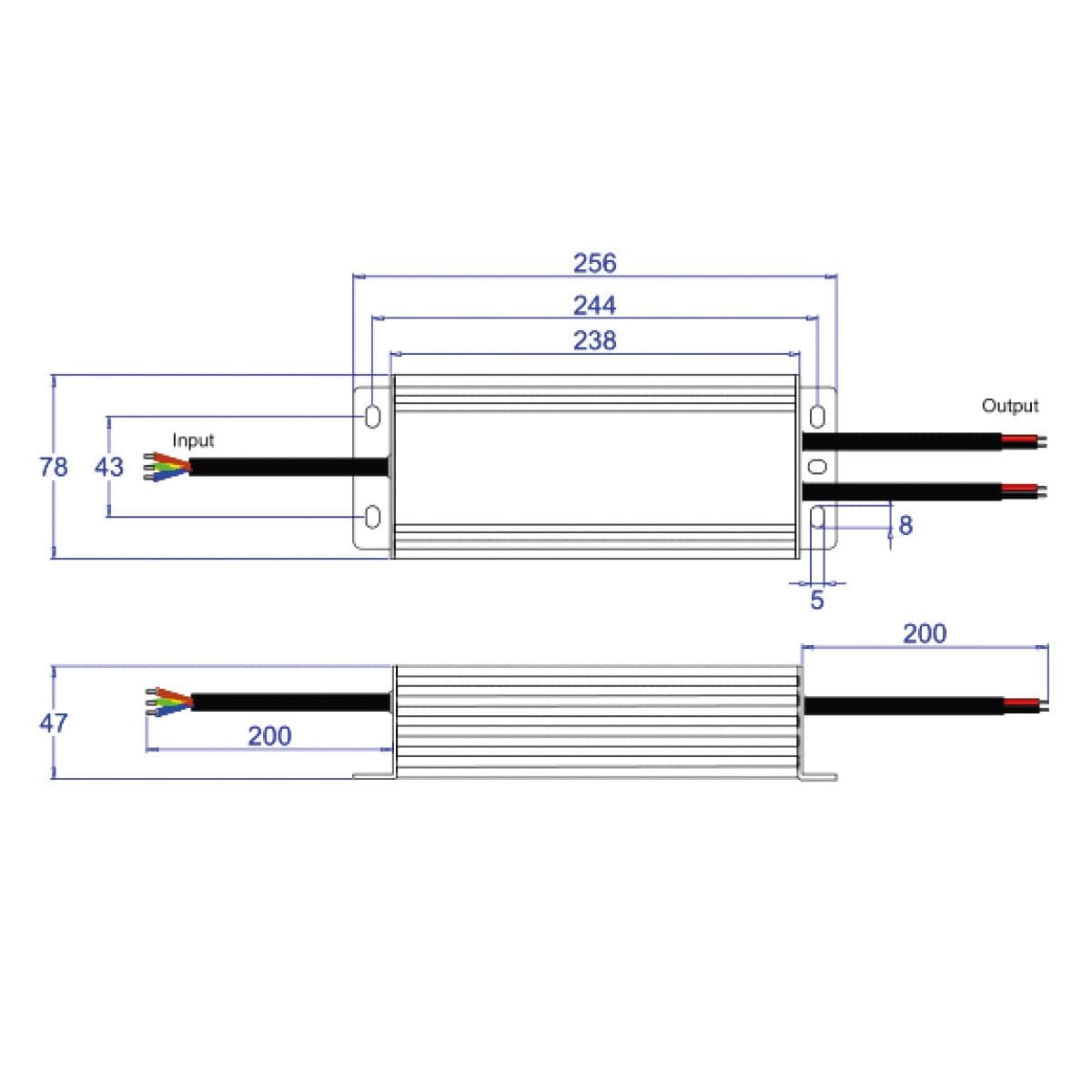 LEDNetzteil150W12V125AIP66dimmbarTRIAC3