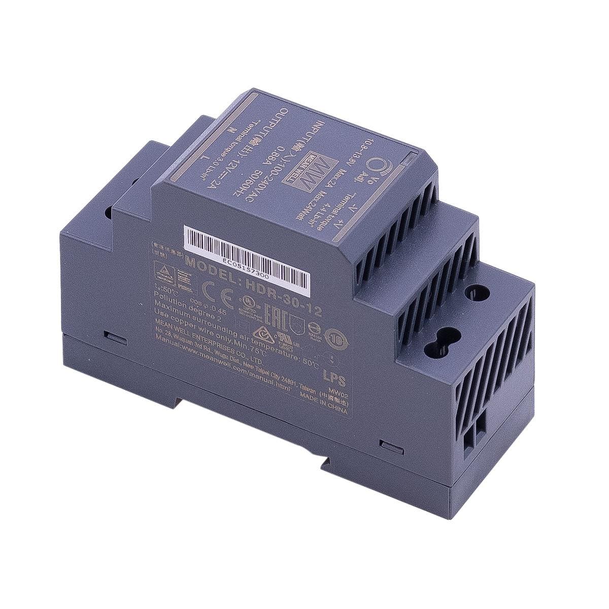 MeanWellHDR-30-12LEDHutschienenNetzteil1