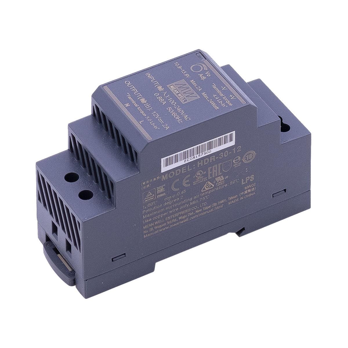 MeanWellHDR-30-12LEDHutschienenNetzteil3