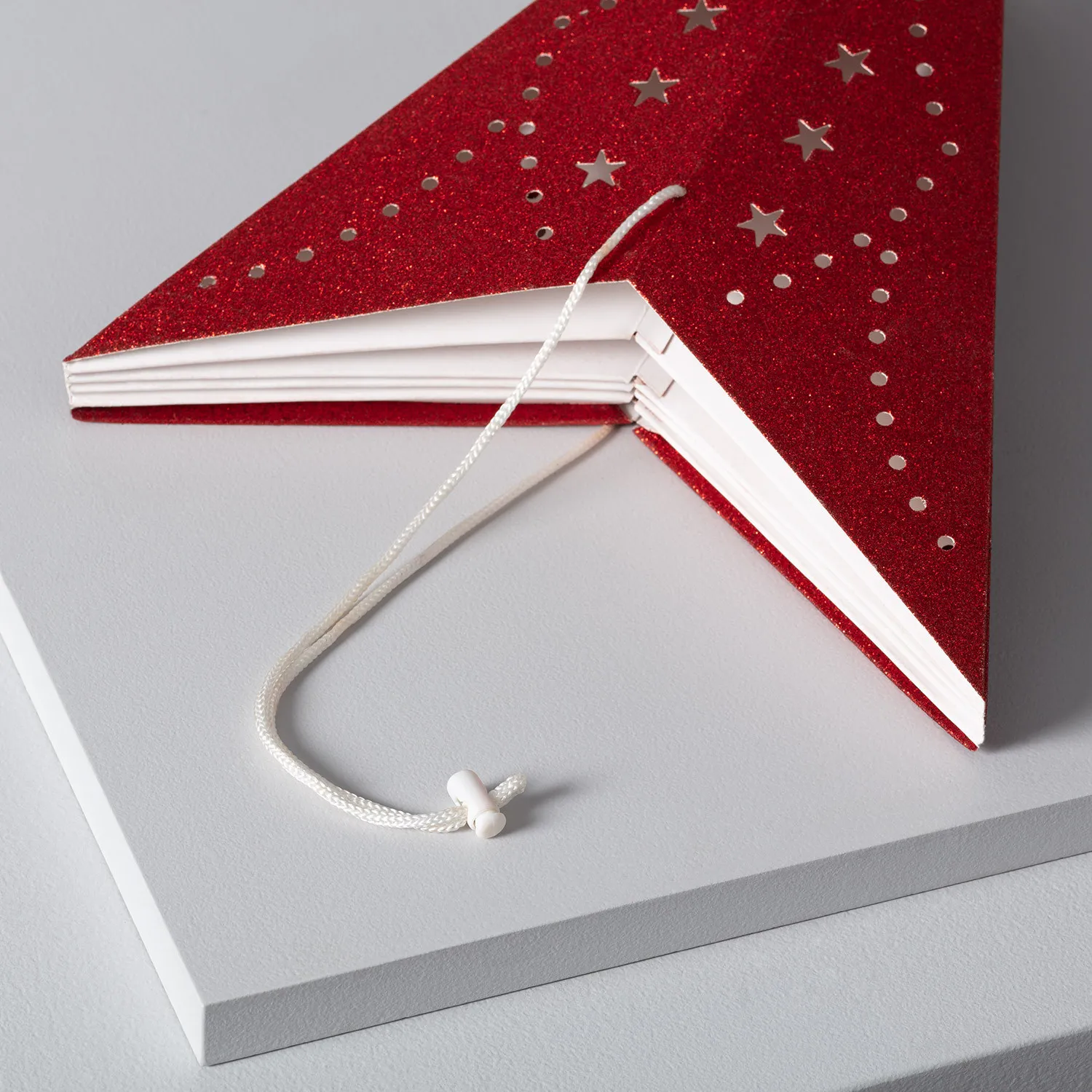 etoile-led-carton-parilti-a-piles rouge 8