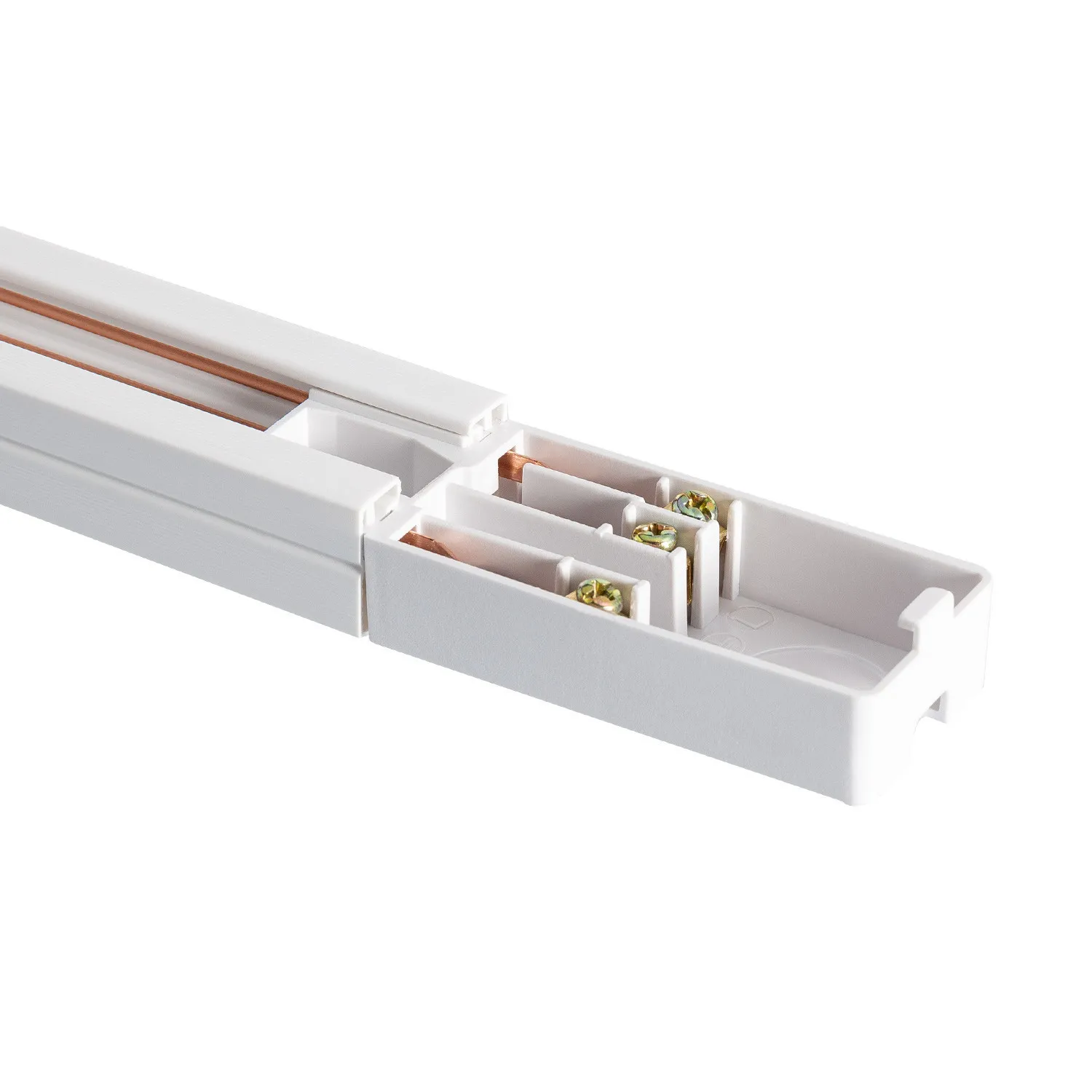 2-Phasenstromschiene PC 2 Meter Weiss