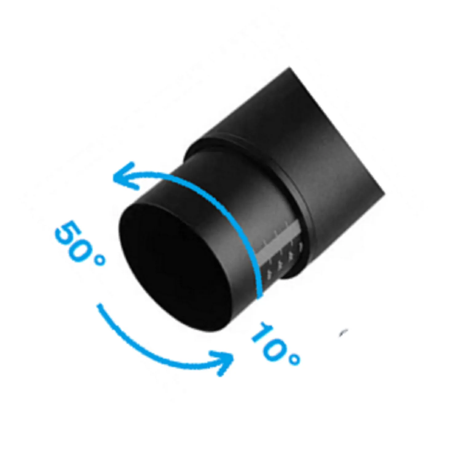 Spot sur rail 3-PH RAOUN Multiangle 10-50º pour Ampoule GU10