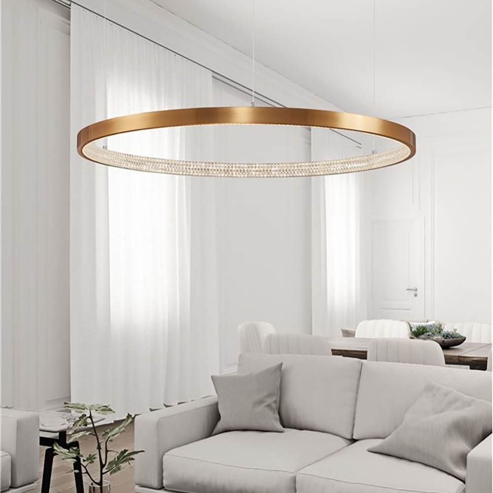 Hängelampe Preston Ø 110cm Gold