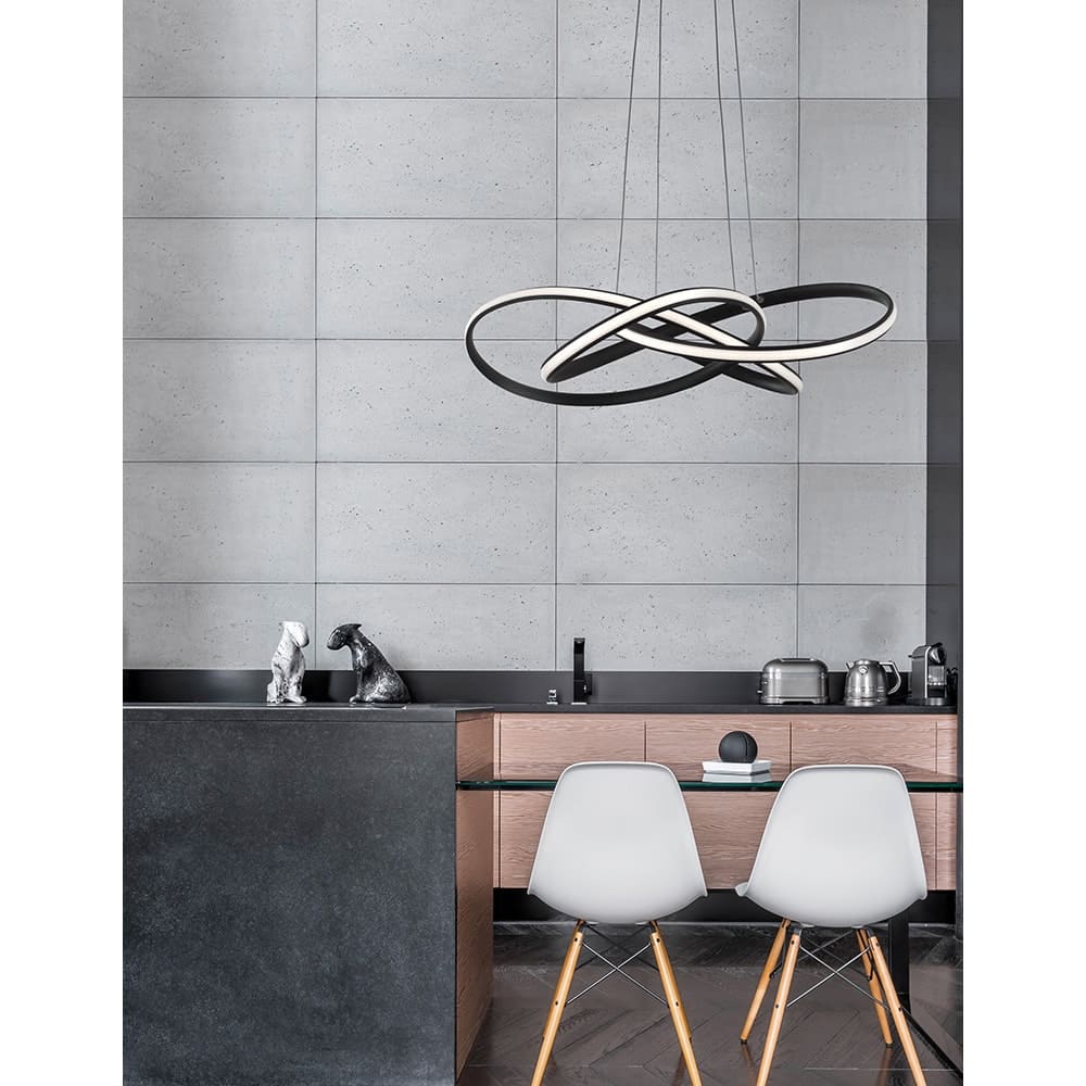 Nova Luce Treccia LED Hängeleuchte schwarz