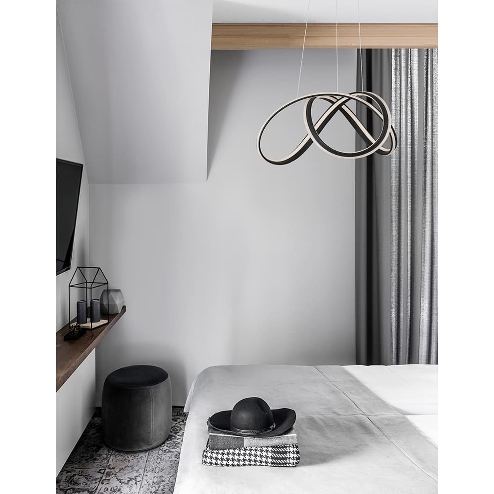 Nova Luce Truno LED Hängeleuchte Ø 52cm Geschwungen