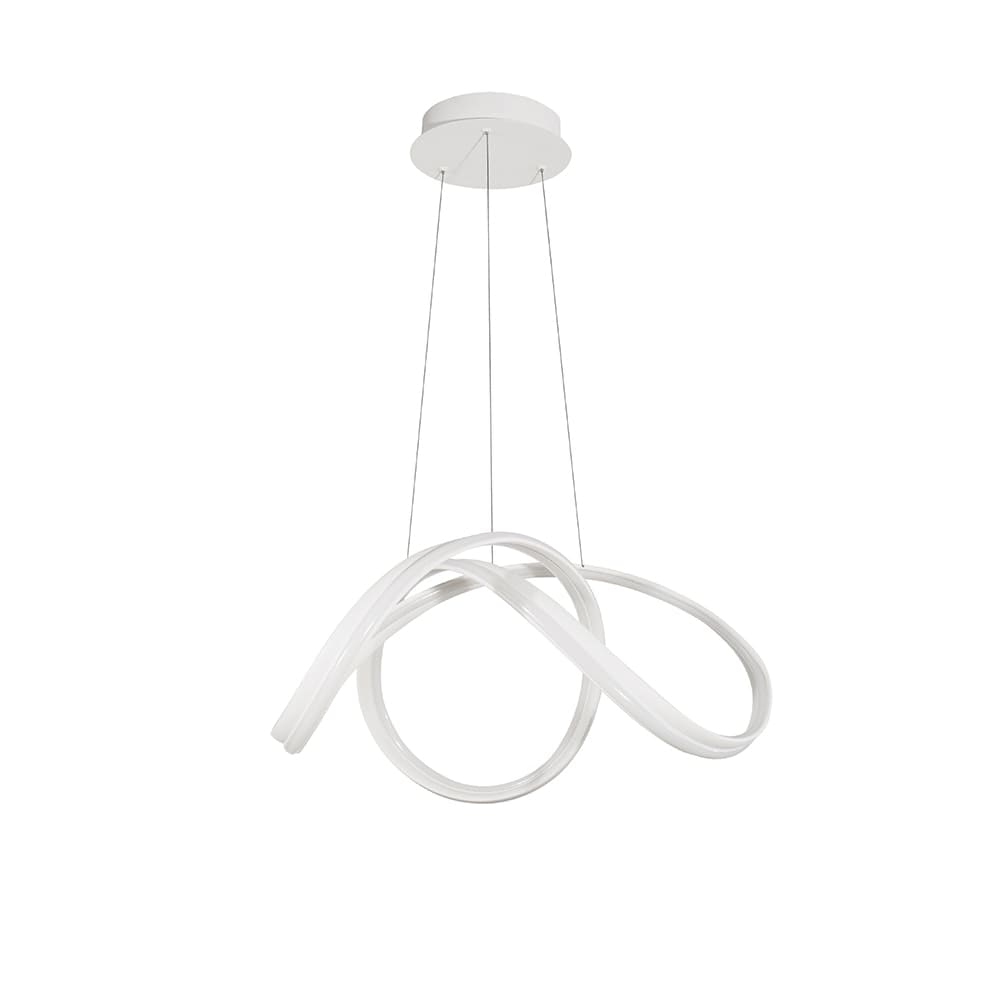 Nova Luce Truno LED Hängeleuchte Ø 52cm Geschwungen Weiss