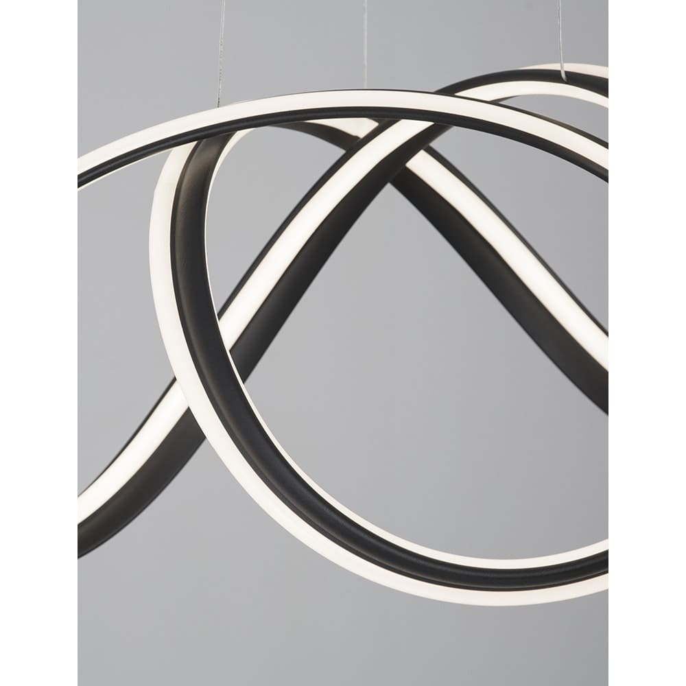 Nova Luce Truno LED Hängeleuchte Ø 52cm Geschwungen
