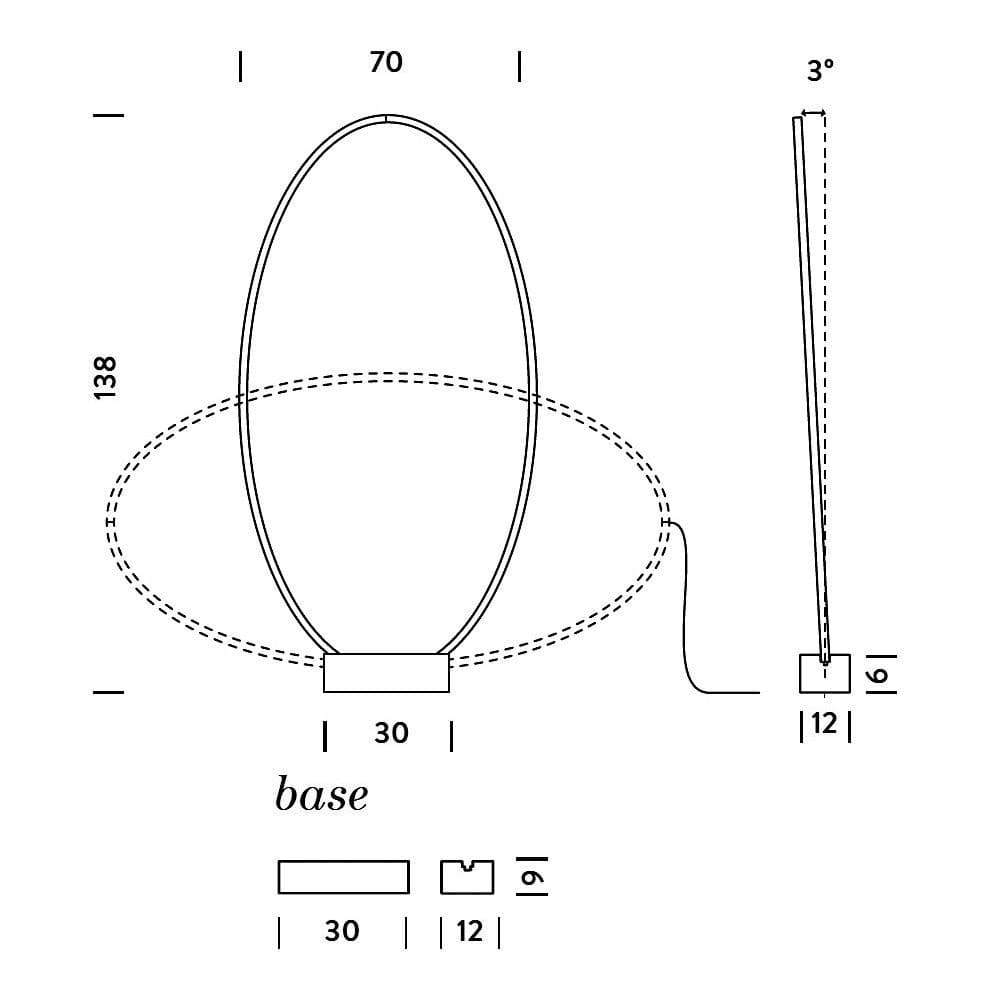 Nemo Ellisse LED Wand- oder Stehlampe b