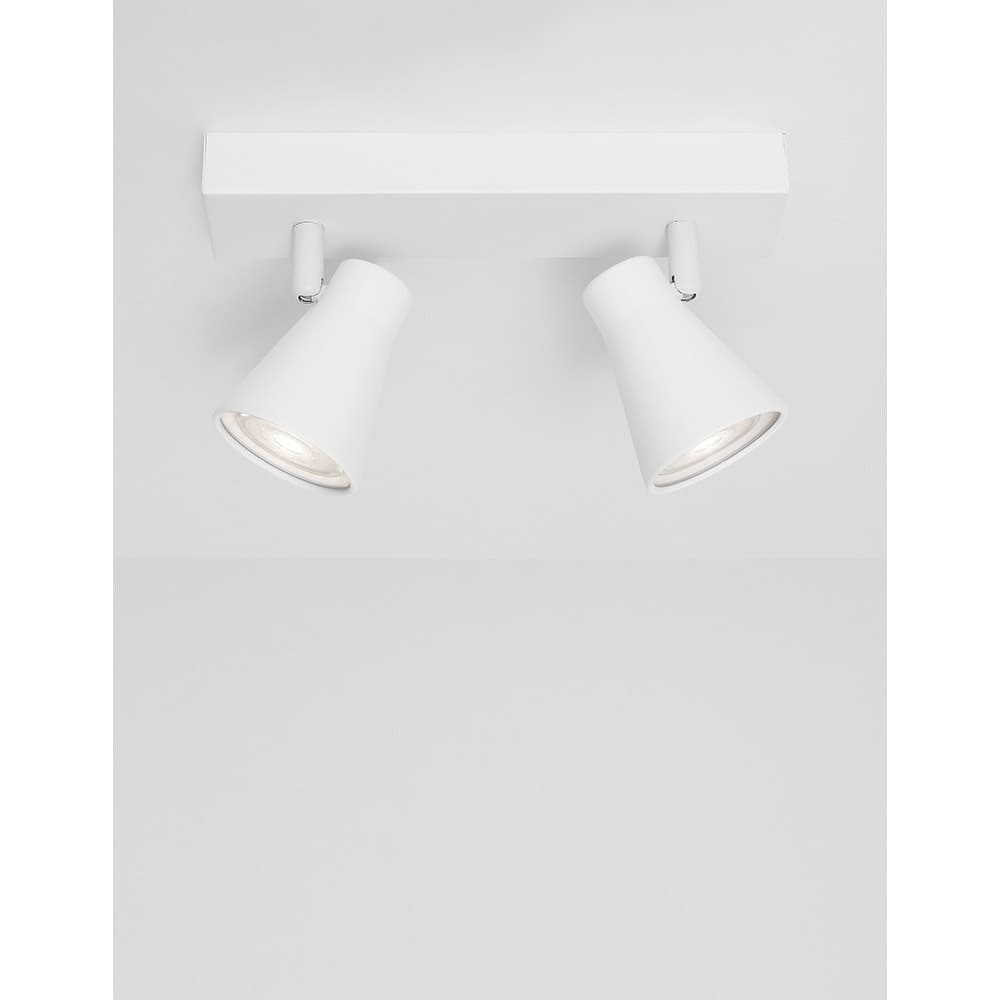 Nova Luce Dublin LED Balkenstrahler 2-flammig Weiss