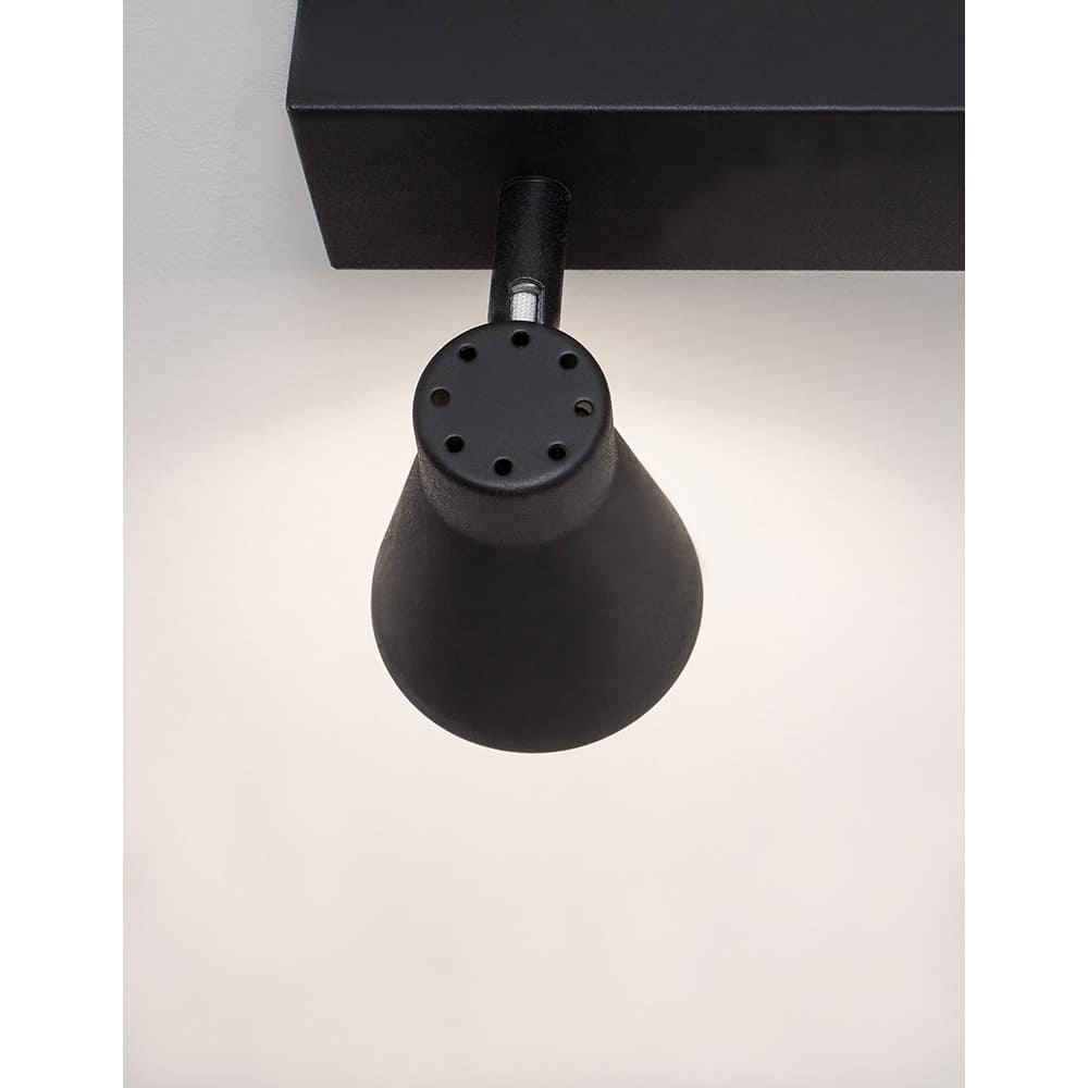 Nova Luce Dublin LED Balkenstrahler 2-flammig schwarz