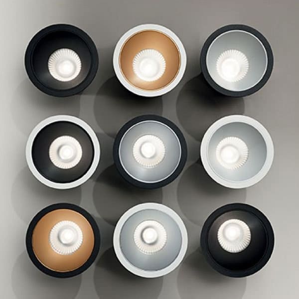 Ideal Lux Einbaustrahler Game Round Schwarz Gold