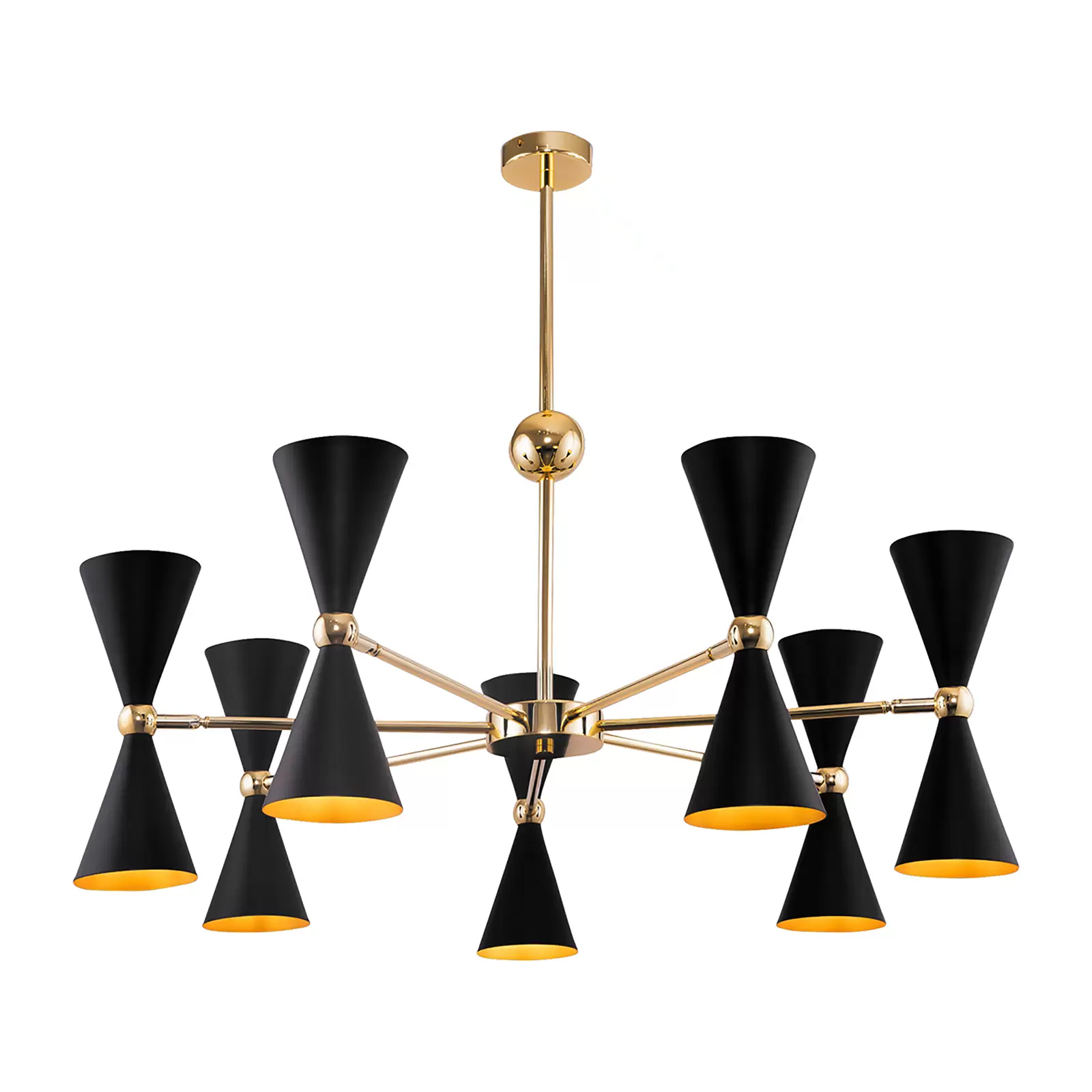 maytoni-vesper-haengelampe-14-flammig-schwarz-gold
