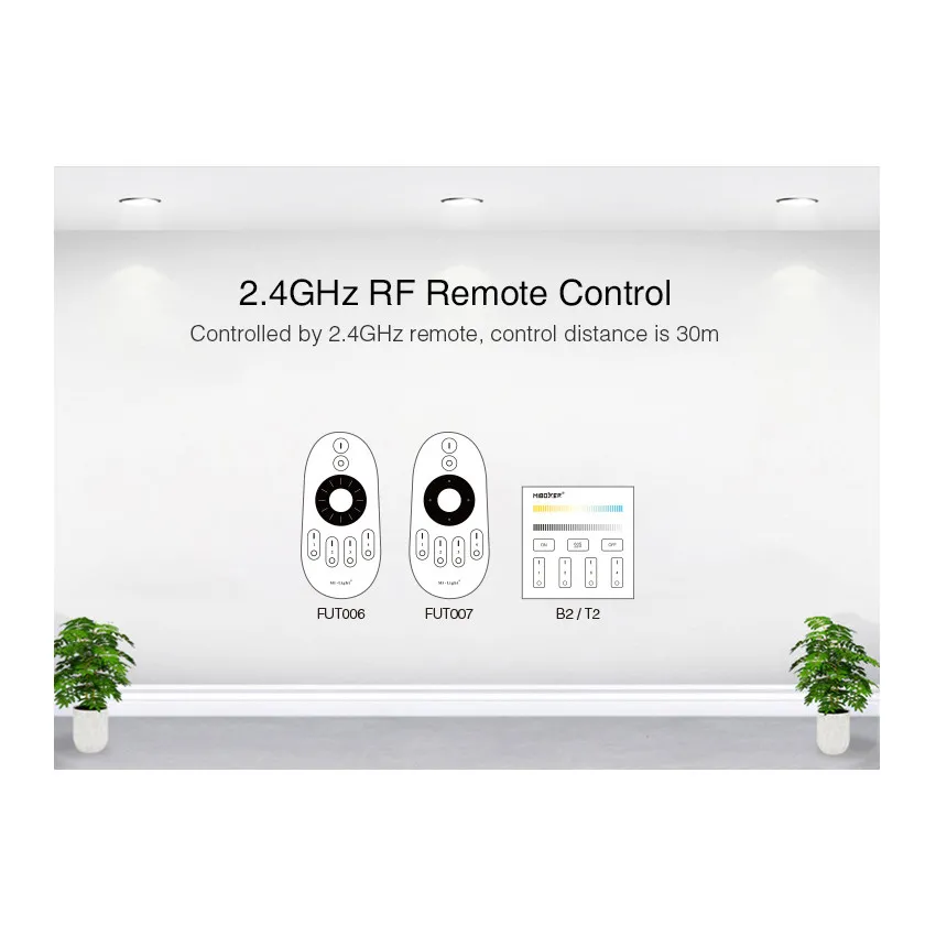 Contrôleur Variateur Mural Tactile LED CCT 12 24 V DC RF MiBoxer IP20