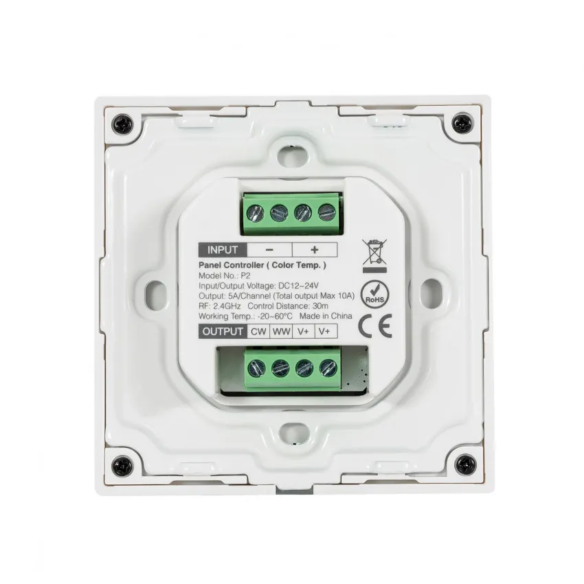 Contrôleur Variateur Mural Tactile LED CCT 12 24 V DC RF MiBoxer IP20