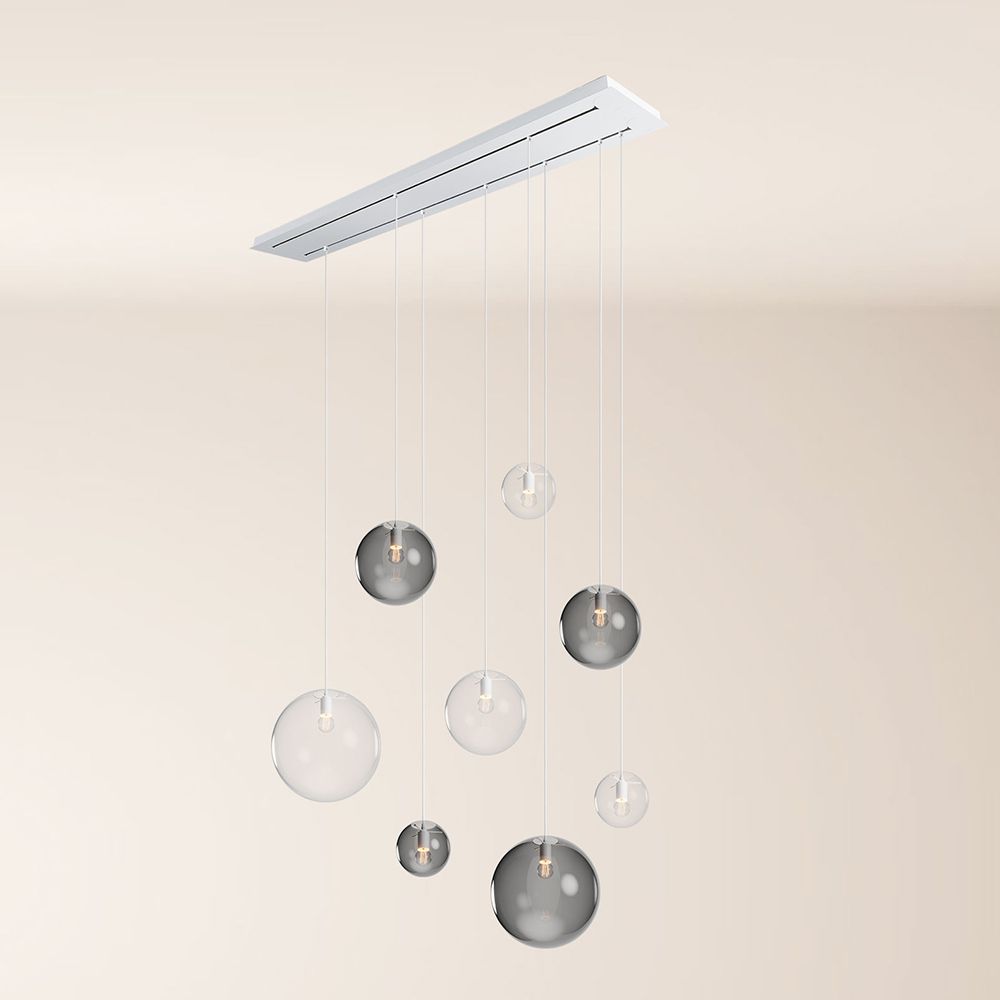 s-luce-Orb-Esstischleuchte-8-flammig-160cm-2-Rauch Klar Weiss