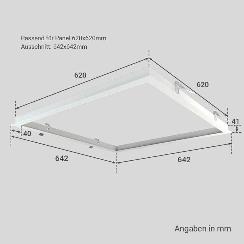 LEDPanelEinbaurahmen62x62cmweiDeckeneinbauMontagerahmenfrRigipskartondecke-48396_800x800