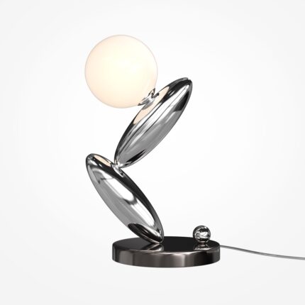 Maytoni RESONANCE LED Tischleuchte aus Metall in Platin modern design