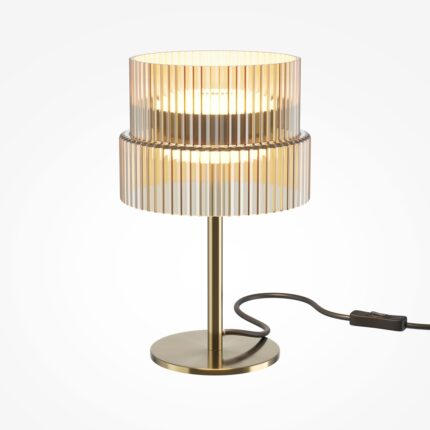Scala Tischleuchte Bronze von Maytoni mit Glas-Schirm