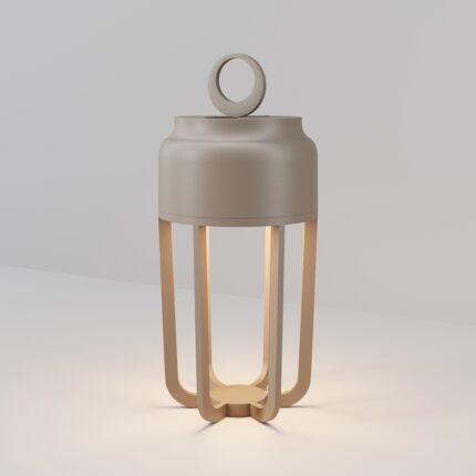 Tragbare Outdoor-Leuchte mit Akku Vetra beige von Vistalux