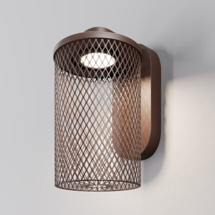 LED Außenwandleuchte Latticea modern braun
