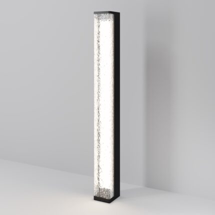 Borne lumineuse LED Floeva 80cm 18W 3000K IP65 noire pour jardin, allée, terrasse et éclairage paysager