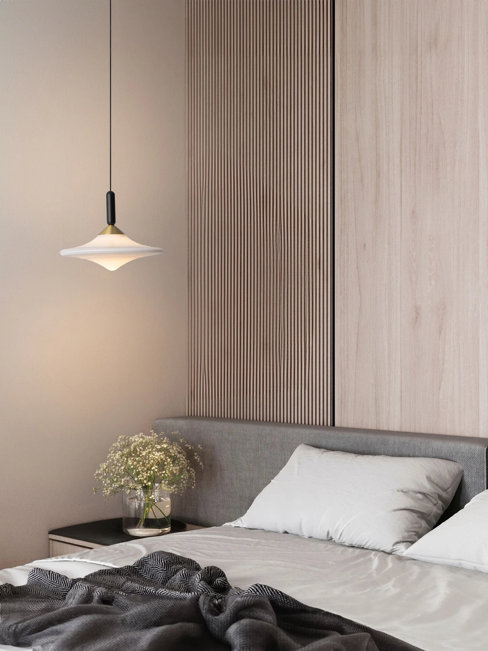 Nova Luce Diaz Design Pendelleuchte 3000K Nova Luce Diaz LED Pendelleuchte Ø23 cm Schwarz Weiss Messing-Gold