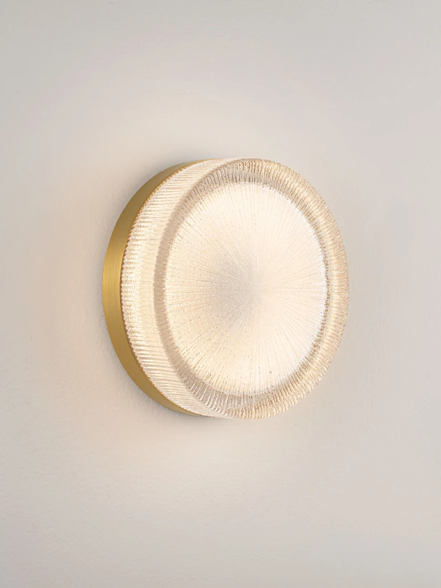 Nova Luce Carla Design Wandleuchte Messing-Gold Nova Luce Carla LED Wandleuchte Ø16 cm Messing-Gold im Schlafzimmer