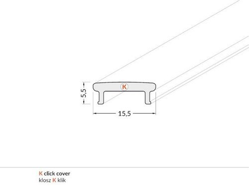 Abdeckung K Click 1m opal