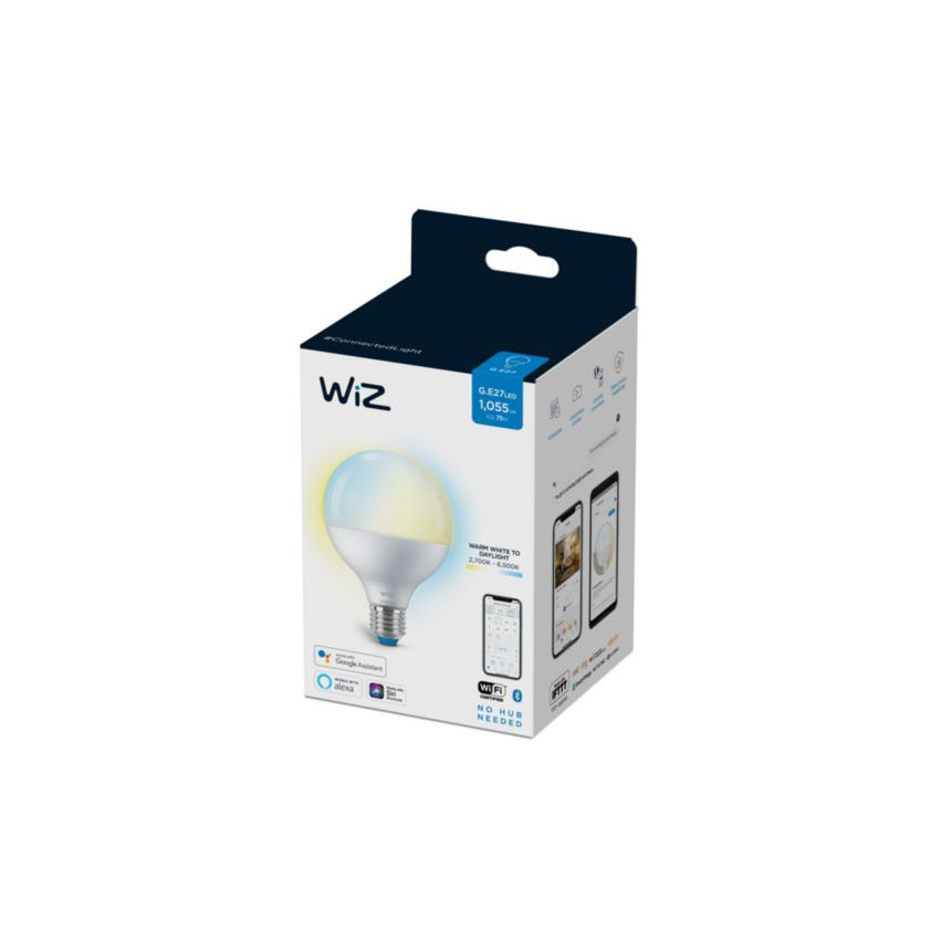 LED-Lampe Smart WiFi + Bluetooth WIZ E27 G95CCT wählbar & Dimmbar 11W