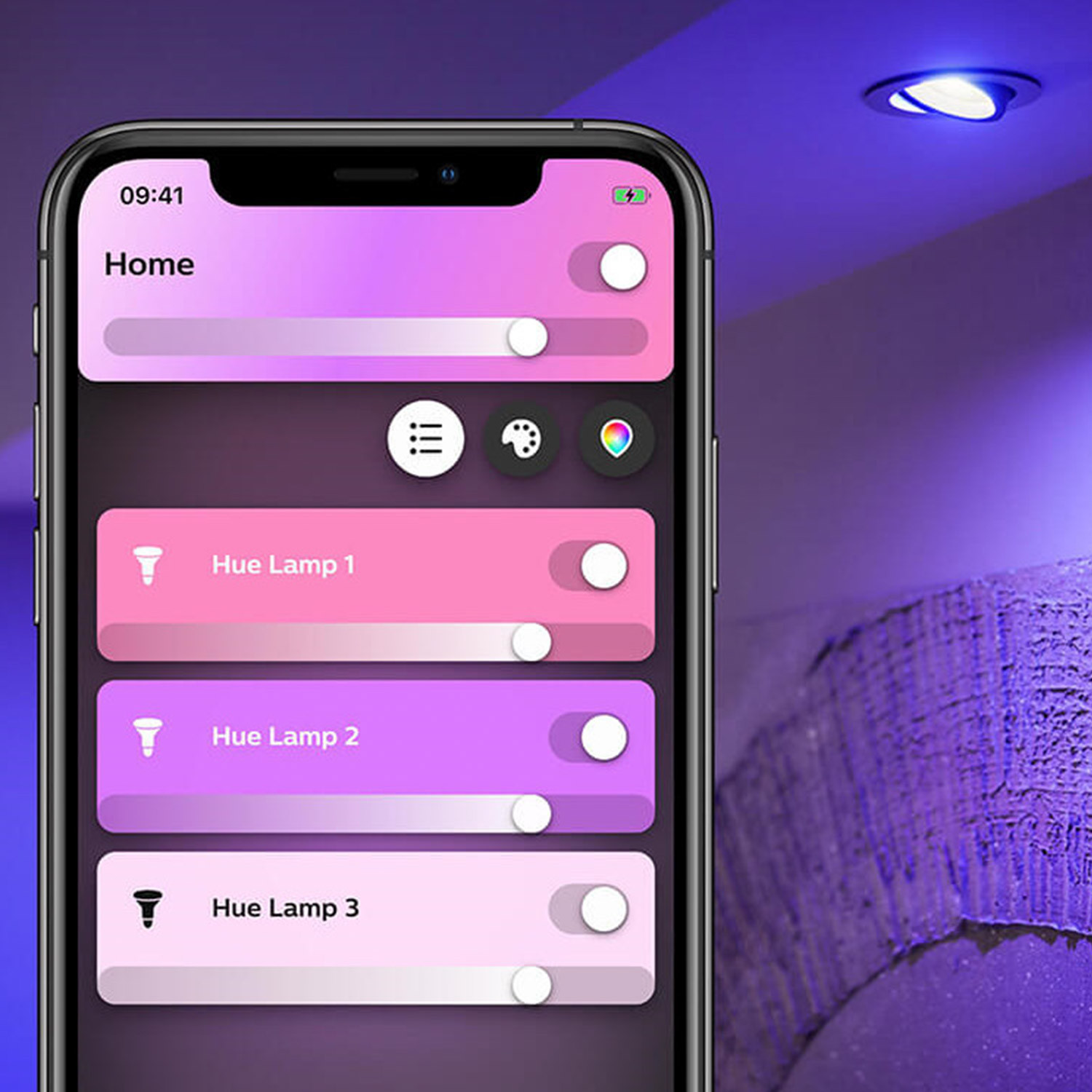 LED-Glühbirne GU10 RGBW PHILIPS Hue White Color 6W