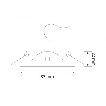 Kippbarer Ring Downlight Eckig für LED Lampen GU10 / GU5.3