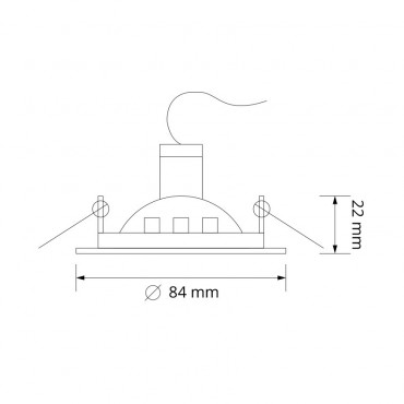 Kippbarer Ring Downlight Rund für LED Lampen GU10 / GU5.3