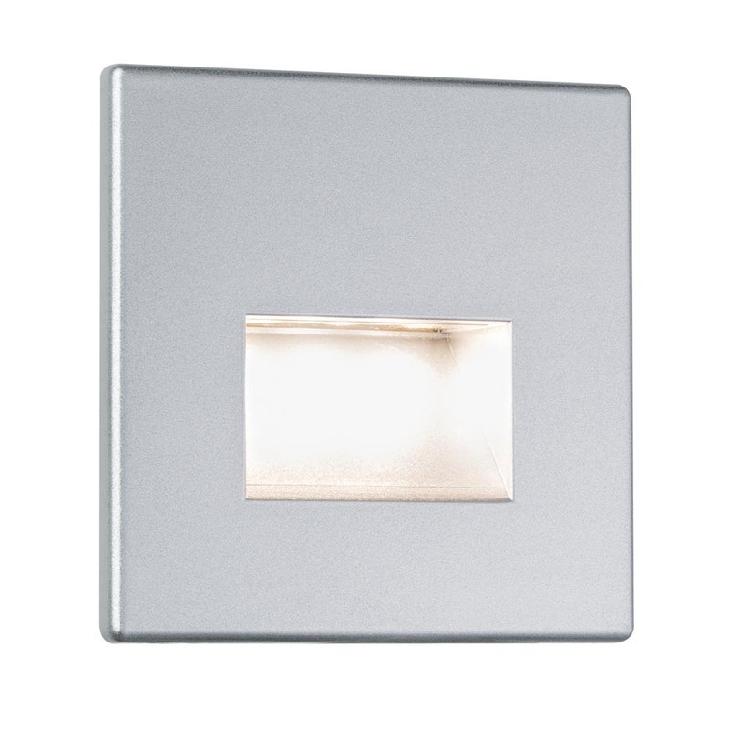 LED Wandeinbauleuchte Box 8 x 8cm 116lm Alu-Matt
