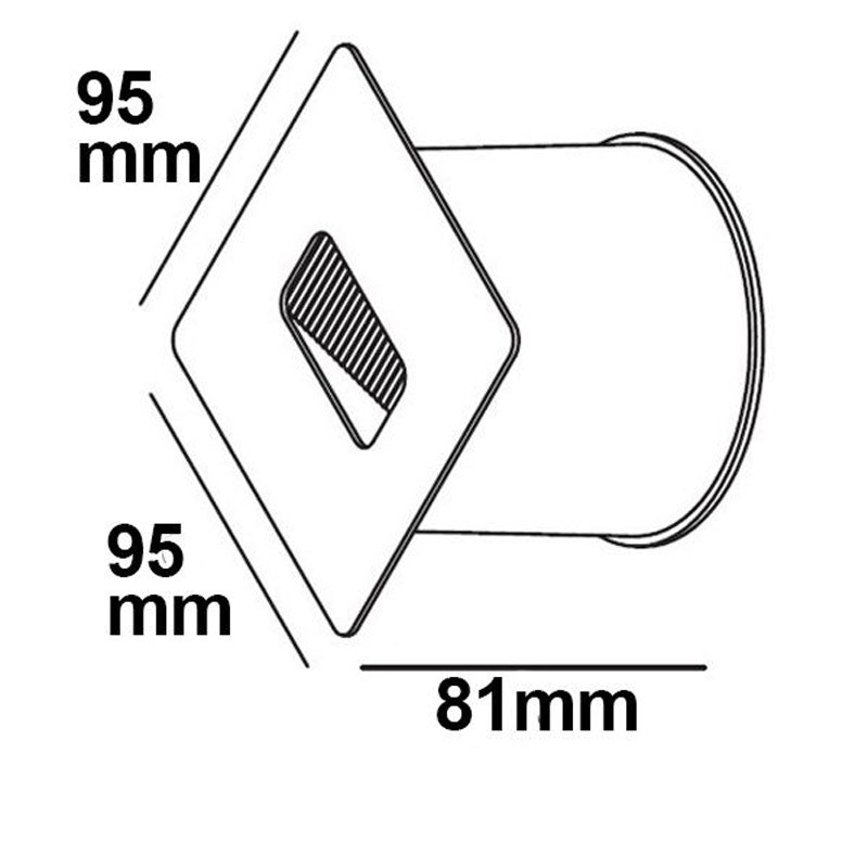 LED Wandeinbauleuchte eckig 3W Edelstahl Warmweiß IP65