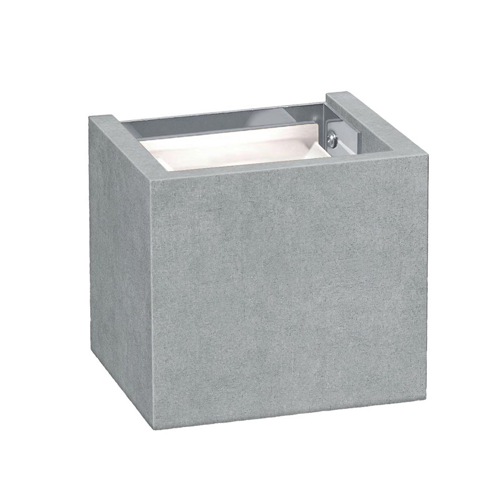 Ixa LED Wandleuchte IP44 verstellbare Winkel aus Beton