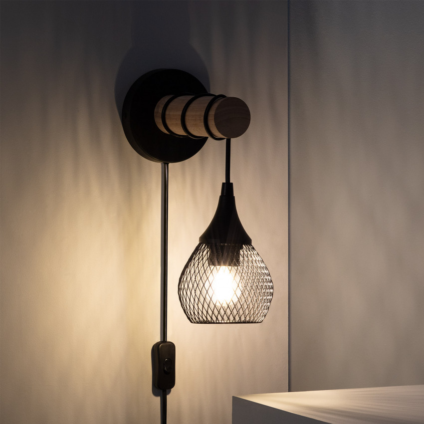 Wandleuchte rohana schwarz