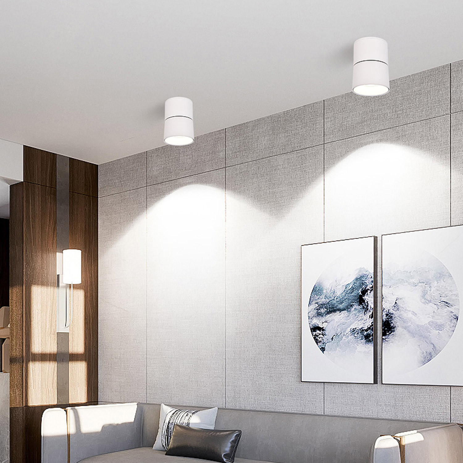 LED-Wandleuchte Aniba 7W Rund Weiss