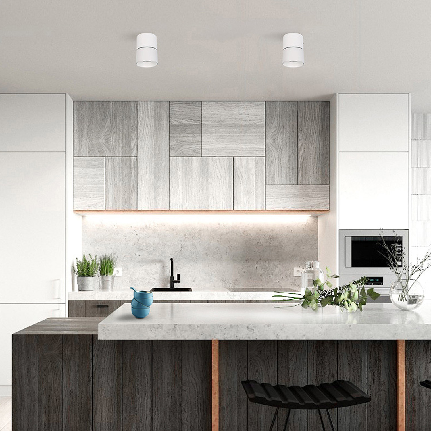 LED-Wandleuchte Aniba 7W Rund Weiss