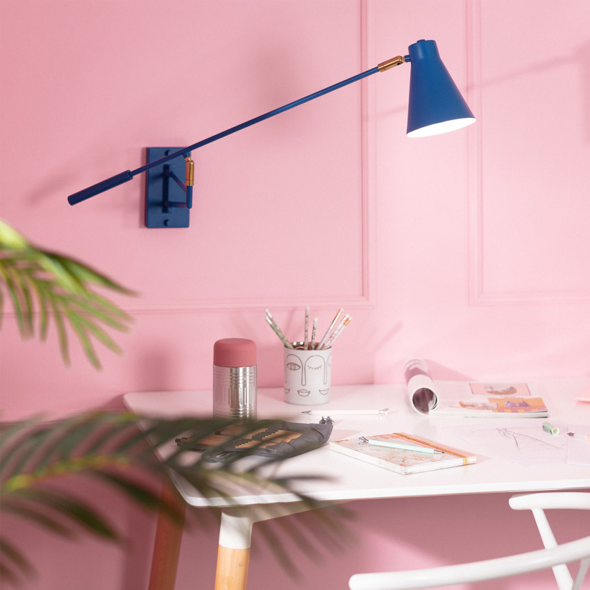 Wandleuchte CLIFF aus Metall blau