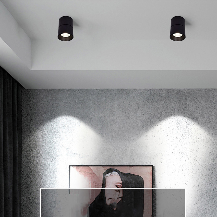 LED-Wandleuchte Aniba 30W Rund Schwarz