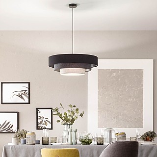 Fabas Luce moderne Pendelleuchte Brava Schwarz