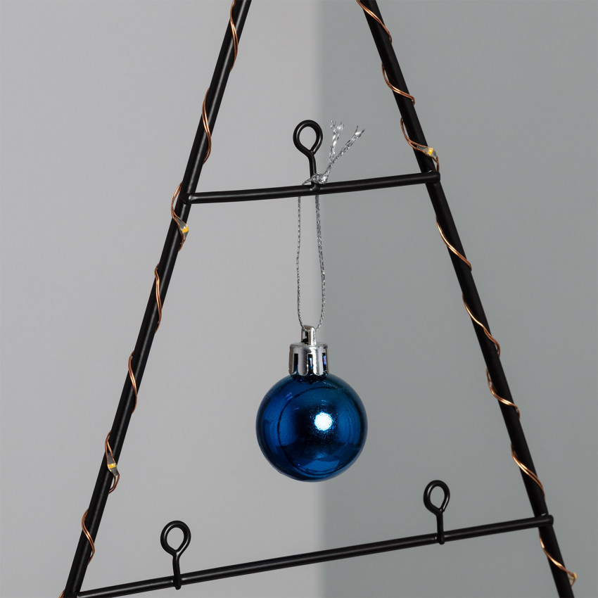 LED-Weihnachtsbaum aus Aluminium mit Batterie schwarz