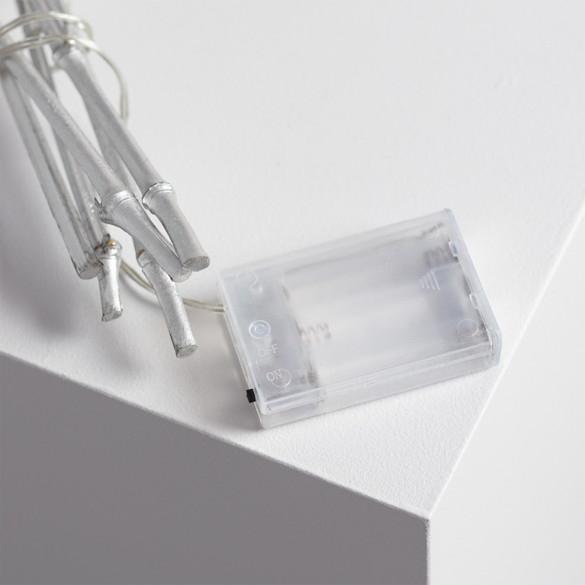 LED-Dekorationszweige Silber