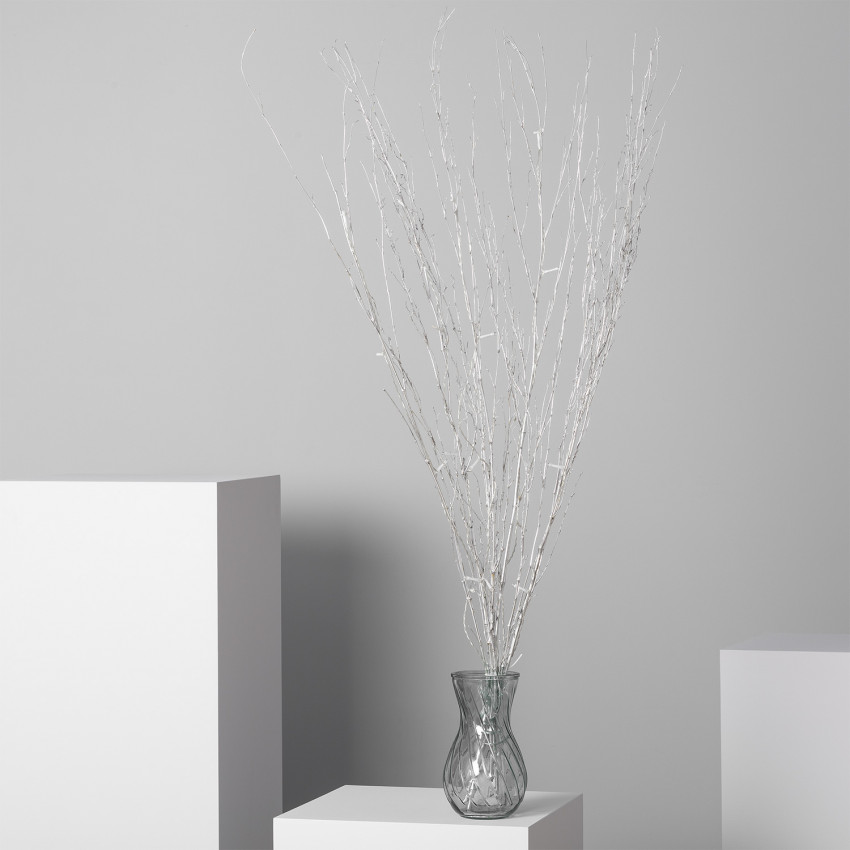 LED-Dekorationszweige Silber